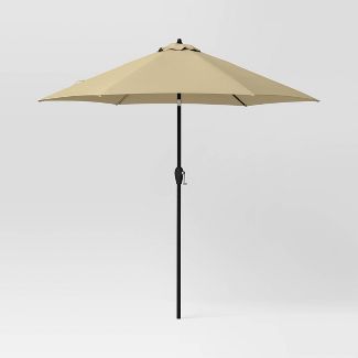 9'x9' Patio Market Umbrella - Black Pole - Room Essentials™