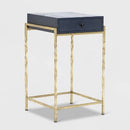 Jolie Modern Living Room Accent Table Navy Blue/Gold - Adore Decor