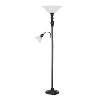70" Torchiere Reading and Standing Floor Lamp (Includes LED Light Bulb) Dark Bronze - Cresswell Lighting