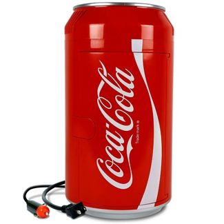 Coca-Cola 8 Can Portable Mini Fridge 12V DC 110V AC 5.4L Cooler - Red