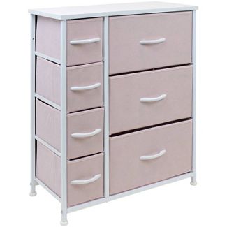 Sorbus Nightstand with Drawers for Home Bedroom and More Pink