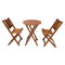 3pc Wood Patio Bistro Set - Brown - Merry Products