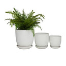 CosmoLiving by Cosmopolitan 3pc Modern Ceramic Honeycomb Planter Pots