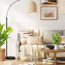 Addison Arc Floor Lamp with Natural Rattan Shade - Threshold™