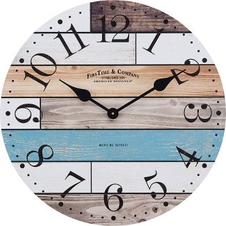 Newton Woodgrain Farmhouse Clock - FirsTime