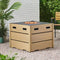 Archie Outdoor Square Fire Pit - Brown -