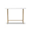 Samuel Metal Console Table with Faux Marble Tabletop Gold - Baxton Studio