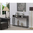 Omega Deluxe 2 Tier Console Table Weathered Gray/Black - Breighton Home