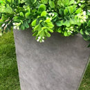 20" x 9" Square Kante Lightweight Modern Tall Outdoor Planter Weathered Concrete Gray - Rosemead Home & Garden, Inc.