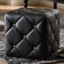 Stacey Modern and Contemporary Faux Leather Upholstered Ottoman - Baxton Studio