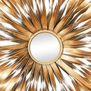 Modern Metal Sunburst Wall Decor with Mirror Accent Set of 3 Gold - Olivia & May
