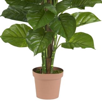 63" x 33" Artificial Leaf Philodendron Plant in Pot - Nearly Natural
