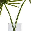 49" x 40" Artificial Fan Palm Arrangement in Glass Vase - Nearly Natural
