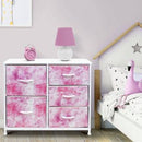 Sorbus Drawer Dresser Nightstand for Home Bedroom and More Pink