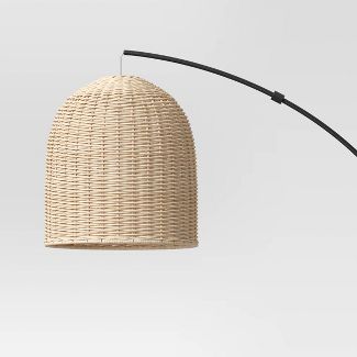 Addison Arc Floor Lamp with Natural Rattan Shade - Threshold™
