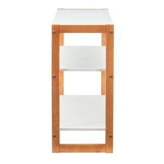 29.5" Sierah Low Bookcase White/Natural - Linon
