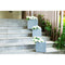 Rosemead Home & Garden, Inc. 16" Wide 3pc Kante Lightweight Modern Outdoor Concrete Square Decorative Planters Slate Gray