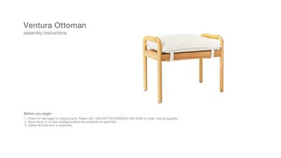 Ventura Ottoman Natural - Threshold™ designed with Studio McGee