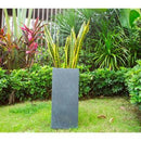 Rosemead Home & Garden, Inc. 24" Square Concrete/Fiberglass Elegant Indoor/Outdoor Planter Charcoal Gray