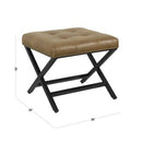 X-Design Bench Faux Leather Brown - HomePop