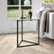 Evelyn&Zoe Modern/Contemporary 24" Wide Brass Side Table