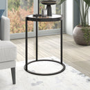 Evelyn&Zoe Modern/Contemporary 16" Wide Brass Side Table