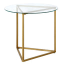 Evelyn&Zoe Modern/Contemporary 24" Wide Brass Side Table