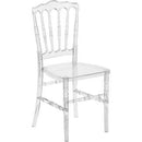 Flash Elegance Napoleon Stacking Chair Crystal Ice - Riverstone Furniture Collection