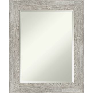 24" x 30" Dove Framed Wall Mirror Graywash - Amanti Art