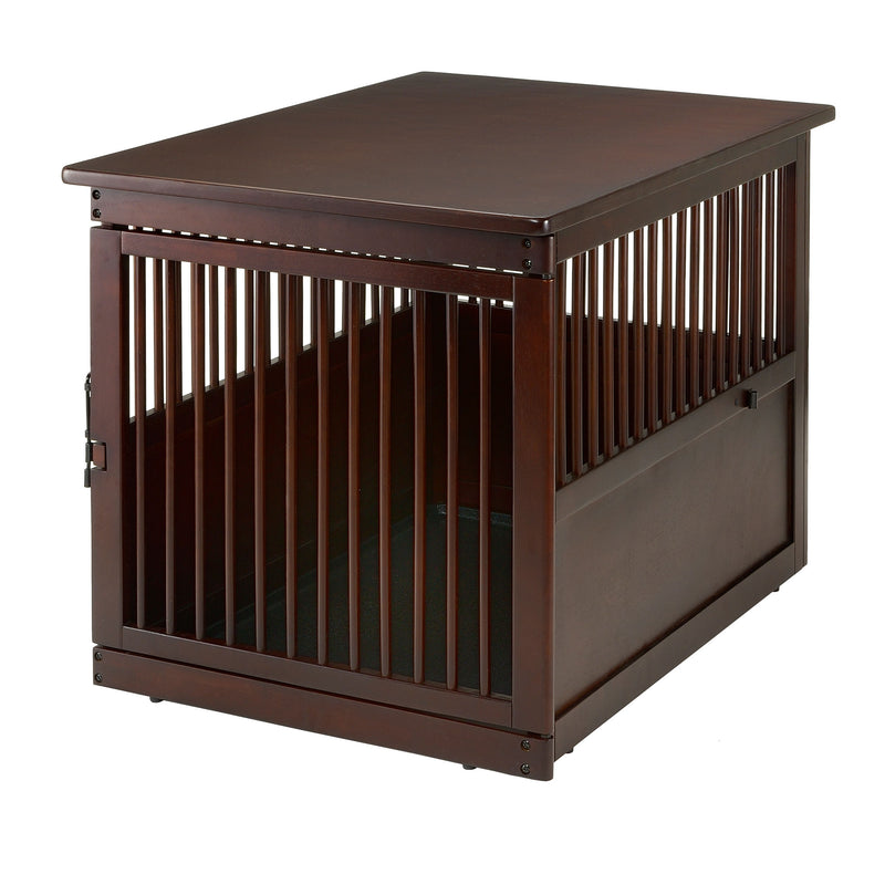 Richell Wooden End Table Dog Crate Large Dark Brown 41.5" x 29.9" x 29.5"