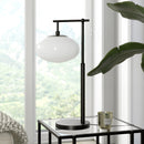 Evelyn&Zoe Modern/Contemporary 25" Tall Blackened Bronze Table Lamp