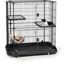 Prevue Pet Products, 3-Tier & 1 Hammock Playpen, Cat Cage, Black, 45-in