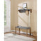 40" Davenport Coat Hook with Shelf Light Amber - Alaterre Furniture