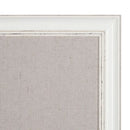 27" x 43" Macon Framed Linen Fabric Pinboard White - Kate & Laurel All Things Decor