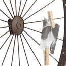 Metal Bike Wheel Wall Decor with Clothespin Photo Brown - Olivia & May