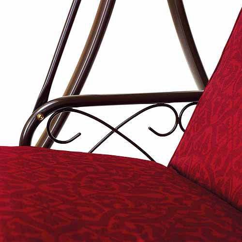 Mainstays Callimont Park 3-Seat Canopy Porch Swing Bed, Red