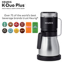 Keurig K-Duo Plus Coffee Maker, with Single Serve K-Cup Pod and 12 Cup Carafe Brewer, Black