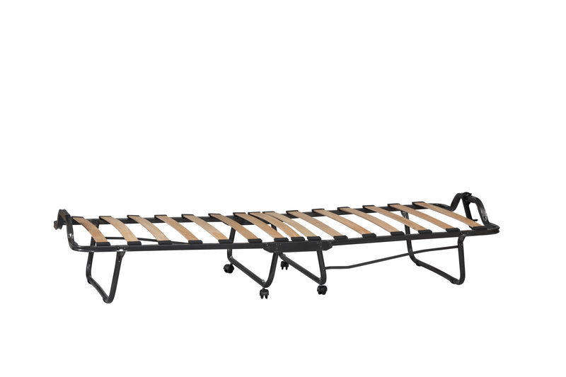 Linon Luxor Folding Rollaway Cot-Sized Bed with 4.5" Mattress, Memory Foam, Single