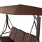 Best Choice Products 3-Seat Converting Outdoor Patio Canopy Swing Hammock - Brown