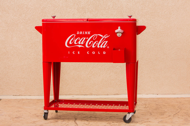 Leigh Country 80 Qt. Retro Coca-Cola Cooler with Grated Metal Tray