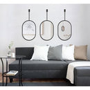 12" x 28" Madoc Hanging Framed Capsule Decorative Wall Mirror Gray - Kate & Laurel All Things Decor