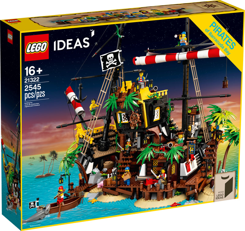 LEGO Ideas Pirates of Barracuda Bay 21322 Pirate Shipwreck Model Building Kit for Play and Display (2,545 Pieces)