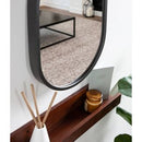 12" x 28" Madoc Hanging Framed Capsule Decorative Wall Mirror Gray - Kate & Laurel All Things Decor