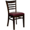 Flash Furniture HERCULES Series Ladder Back Mahogany Wood Restaurant Chair