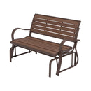 Lifetime Glider Bench, Faux Wood, Brown 60290