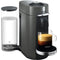 Nespresso by De'Longhi VertuoPlus Deluxe Coffee & Espresso Single-Serve Machine in Titanium and Aeroccino Milk Frother in Black