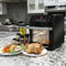 Barton Premium 1600W Electric Air Fryer Oven Cooker 16-Function Menu Setting LCD Display, Black