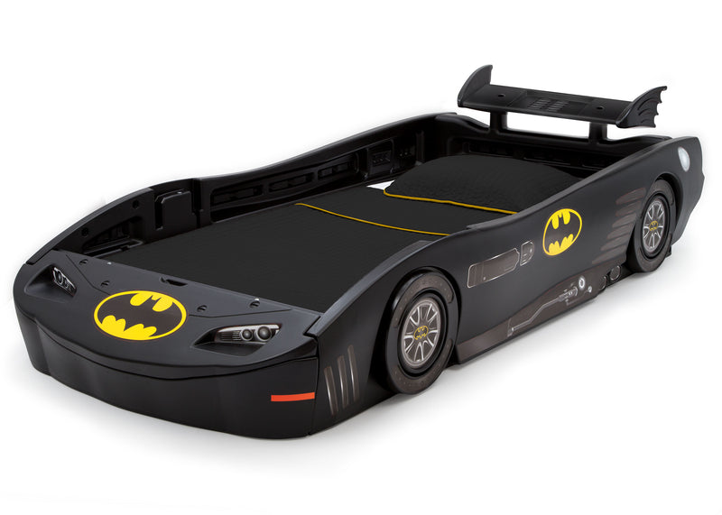 Delta Children DC Comics Batman Batmobile Car Plastic Twin Bed, Black