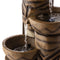 Alpine Corporation 29" Outdoor 3-Tier Tiki Fountain with LED Lights