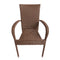 Balkene Home Morgan Resin Wicker Stacking Patio Dining Chair 4-Pack in Mocha